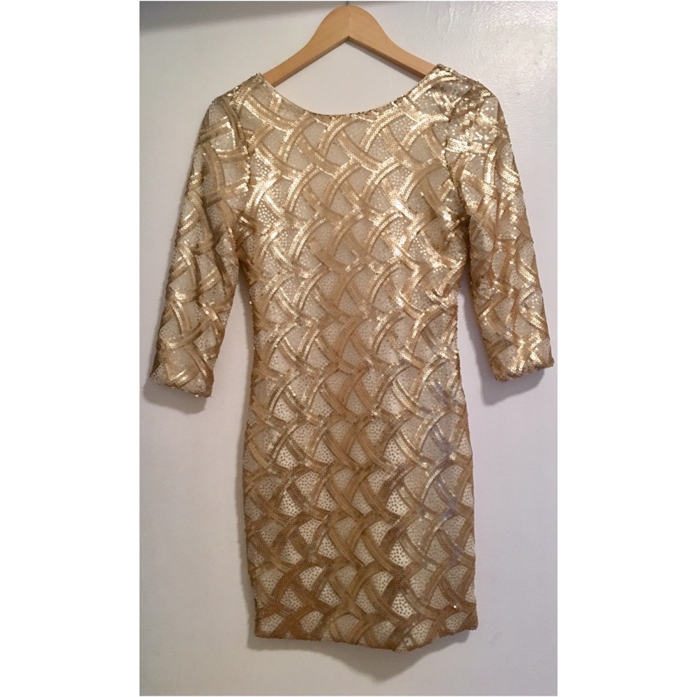 Gold Sequin Dress